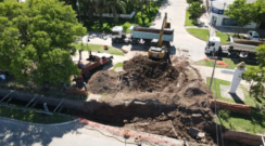 Construyen una nueva alcantarilla por la avenida 28 en Sáenz Peña